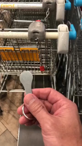 Trolley Coin Keychain Token Inserter Supermarket Shopping Trolleys Cart $1 50cents NTUC Mart Keychain Accessories