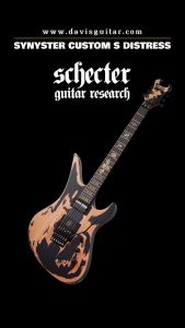 Schecter (Preorder) Synyster Gates Custom-S Distress satin Black Electric Guitar