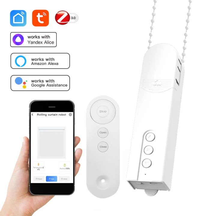 Tuya Smart Blind Motor – USB WiFi Automatic Electric Roller Shutter, App & Voice Control, Compatible With Alexa & Google Home, Type-C Charging