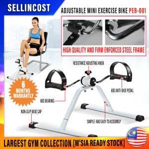 SellinCost Mini Exercise Bike Pedal Hand and Foot Adjustable Resistance (6M Warranty) Rehabilitation Therapy Mobility Cycle Physiotherapy Fitness Bicycle Pedal Bike PEB-001 FL-8Tube