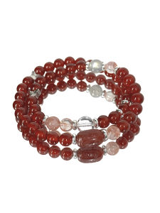 Original Design Double Layer White Enhancing Red Agate New Chinese Style Bracelet Fashionable Jewelry for Women