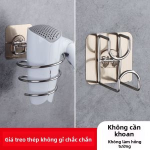 Giá Treo Máy Sấy Tóc Bằng Thép Không Gỉ Hình Xoắn Ốc Không Cần Đục Lỗ Giá Để Đồ Phòng Tắm Giá Để Đồ Cho Nhà Tắm Và Salon