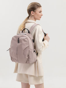 Outdoor Travel Bags for Women Fuctional Backpacks 14" Notebook Computer Bag with External Charging Outlet Lovely Fashional Pink