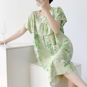 KASIHAN | Cool Cotton Cheongsam Dress Loose Ruffle Anti-embossing