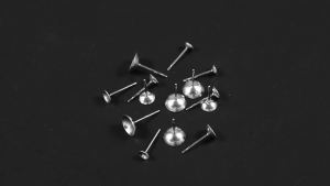 100 Chiếc Khay Đế Cài Đá Cabochon Bằng Thép Không Gỉ Kích Thước 4/5/6/8mm Dành Cho Khuyên Tai Dạng Tròn Phụ Kiện Làm Đồ Trang Sức Tự Làm