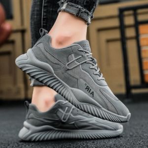 Best Sellers Men Lace Up Shoes Lightweight Comfortable Flat Casual Rubber Sneakers Korean Style Sports Running Shoes For Men