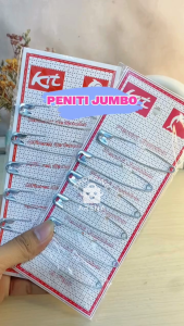 Peniti Kasur Jumbo / Besar 1 Lembar Isi 6 pcs Tusuk Alat Pengait Jahit Penjahit Penguat Penutup Baju Kemeja Celana Tas Hijab Jilbab Mukena Gamis Tusukan Cantolan Centelan Semat Pin Bros Lencana Kancing Benik Kemiti Resleting Dom Shopping Arena Malang