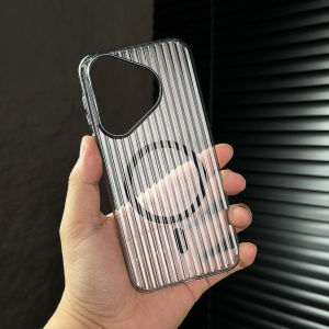 High-Quality Magnetic Absorption Phone Case for Huawei Pura70Ultra Mate60Pro+ Full Cover PC Hard Shell Anti-Yellowing Matte Black Simple Style