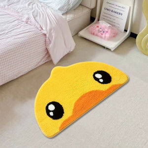 VIKAMA Cartoon Duck Carpet Bathroom Non-Slip Absorbency Foot Pad Bedroom Bed Soft  Comfortable Foot Pad Home Decoration