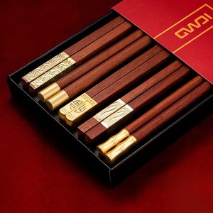 Natural Sandalwood Chopsticks Non-Painted Non-Waxed Non-Oiled Wooden Utensils Heat Resistant Anti-Slip Chicken Wing Wood Chopsticks