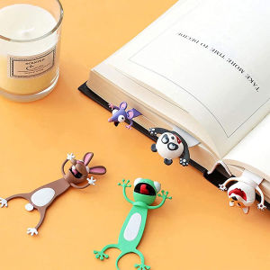 Cute Animal PVC Bookmarks - 3D Funny Reading Markers for School Perfect Gift for Book Lovers & Students