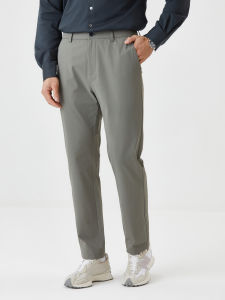 JSSD HOMME Mens Casual Pants Anti-Wrinkle Four-Way Stretch Straight Leg Business Commuter Long Trousers Spring Autumn