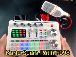 MKC KIMISO SOUNDCARD F998 PUTIH LIVE SOUND CARD PROFESSIONAL MIXER