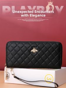 Playboy | New Quilted Long-style Genuine Leather Womens Wallet