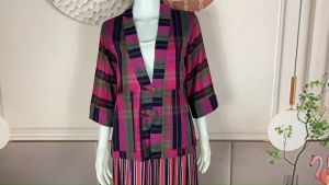 เสื้อคลุมผ้าขาวม้าหมักโคลน เสื้อคลุมผ้าขาวม้า หมักโคลน