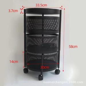 DIHUANTUO | Durable Carbon Steel Multi-level Rotatable Vegetable Storage Rack