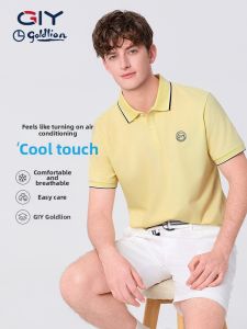 GYgoldlion | Cool Sensation Polo Shirt Mens Short Sleeve T-shirt