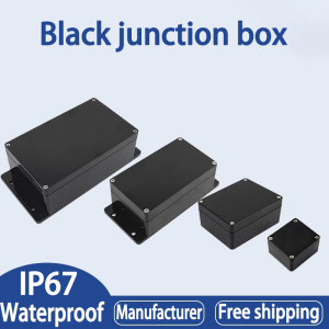 ABS Waterproof Box Electronic Safe Case Plastic Boxes Black Wire Junction Box Organizer IP67 Waterproof Enclosure