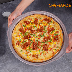 CHEFMADE Pizza Pan 14inch Nonstick Pizza Baking Pan Household Baking Mold Oven Special Pizza Bread Baking Pan With Handle WK9847/WK9868