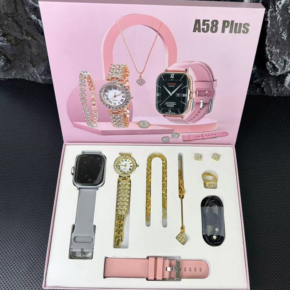 2024 New Xiaomi Popular Smart Watch Luxury Women’s watch 6 IN 1 Men Health Monitoring Bluetooth Calling Watch Quartz Diamond Jewelry Set For Android IOS