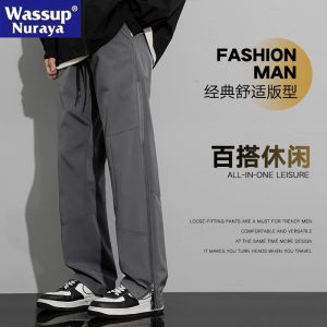 WASSUP NURAYA Paratrooper Workwear Pants Mens Spring Autumn Loose Straight Casual Functional Trousers Fashionable Youth Style