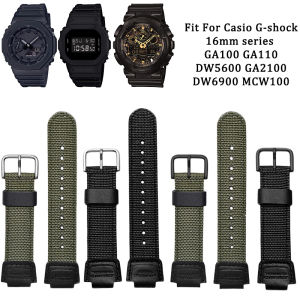 กำไลข้อมือสำหรับเปลี่ยนได้สำหรับผู้ชาย GA2100 GLS100 DW5600นาฬิกา Casio นาฬิกาไนลอน 16มม. 6900 GA100 400 ซึ่งเป็นกระทู้สำหรับการเปลี่ยนแปลงหน้าใช้จริง