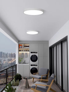 Smile | Nordic Round Iron Black and White Ceiling Light