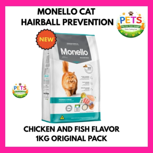Monello Cat Hairball Prevention Chicken and Fish Flavor 1KG Original Pack