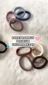ALOBEAUTY - KARET RAMBUT PREMIUM UKURAN BESAR IKAT RAMBUT POLOS [4 PILIHAN WARNA]