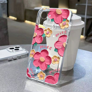 Hot Flower Clear Case For iPhone 15 Case iPhone 11 12 13 14 Pro Max X XR XS Max 7 8 Plus SE 2022 2020 Fundas Soft Silicone Cover