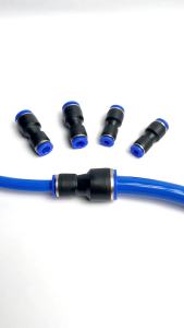 Nối Nhanh Giảm Ống Mềm Nối Thu Ống Nối Nhanh Hai Đầu Cắm Ống PG Phi 4 6 8 10 12mm