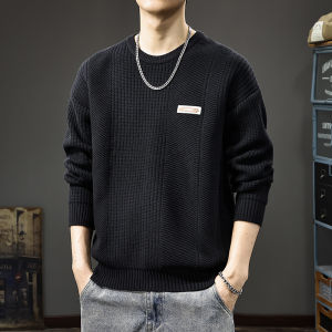 Loose Casual Mens Knitwear round Neck Inner Wear Fashionable American Brand Winter New Design Polyester Blend Comfortable Soft Style