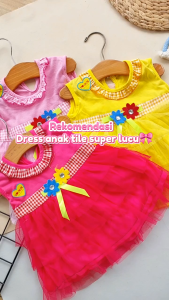 Dress Bayi (0-6Bulan) Setelah Baju Bayi Perempuan Tile Pakaian Anak Bayi Newborn Set Celana