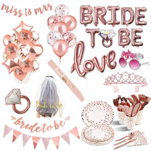 Rose Gold Balloon Decor Bridal Shower Single Party Decoration for Brides to Be Wedding Arrangement Bedroom Hotel Hall Living Room