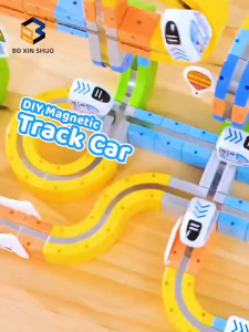 Train Track Toys Set 224PCS DIY Assembly toys Magnetic Track with Electric Train Toys for Kids boys