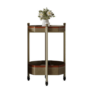 Movable Creative Saddle Leather Side Table
