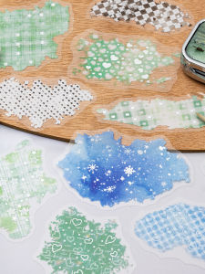 Watercolor Washed Background & Texture PET Stickers