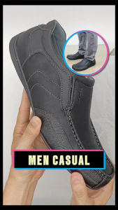 Perrieri Men Plus Size 12 13 14 Casual Leisure Comfortable Loafers & Boat Shoes 82260 (Black/ Brown)