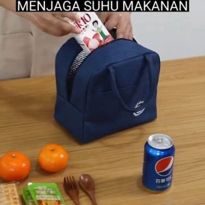 Tas Bekal Travel Cooler Bag Medium Tempat LunchBag Serbaguna