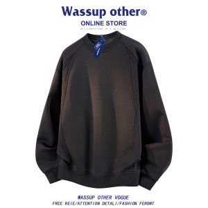American Retro Round Neck Loose Casual Long Sleeve Mens Sweatshirt