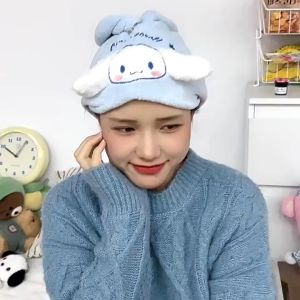【Shop with Confidence】 PurePlunge Sanrio Plush Shower Cap My Melody Kuromi Cinnamoroll Cute Anime Girly Heart Quick-Drying Hair Towel