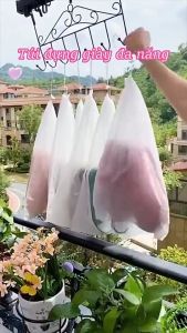 TÚI RÚT TRẮNG Sỉ Combo 50 Túi Đựng Giày Dẹp Đồ Cá Nhân Tránh Bụi Bẩn Ẩm Mốc Ố Vàng - KIMI DECOR