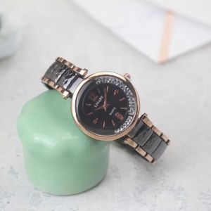 Jam tangan Wanita Linary Happy mata tali rantai analog original