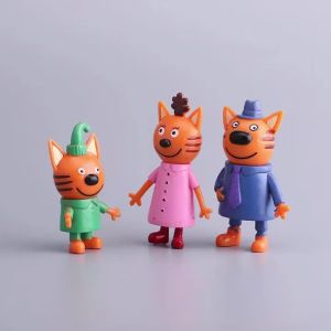 5 Cái/bộ Nga Ba Chú Mèo Con Nhân Vật Hành Động Hoạt Hình Anime Hạnh Phúc Mèo TPNKONT Đồ Chơi Mô Hình Cho Trẻ Em Quà Tặng Giáng Sinh Trang Trí Nhà