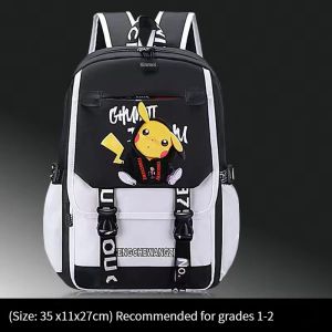 THREE ELEPHANTS  Pikachu  กระเป๋าเป้นักเรียนเด็กแฟชั่น กระเป๋าเป้นักเรียนประถมน้ำหนักเบา กันน้ำ` น้ำหนักเบา ความจุสูง เป้เดินทางสำหรับเด็ก ลดแรงกดทับด้วยหลักวิทยาศาสตร์ ปกป้องกระดูกสันหลังสำหรับเป้นักเรียน （แถมฟรี! กล่องดินสอ）