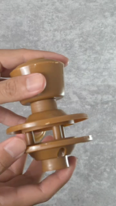 Handle Pintu Gagang Pintu Coklat PVC Pegangan Pintu Kamar Mandi Tarikan Bulat SNY