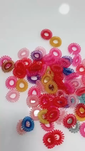 1pck Ikat Rambut sepiral Kecil Warna isi80pcs