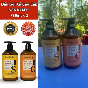 Dầu Gội Xả BONDLADY - 750ml Công thức chuẩn salon giúp mái tóc của bạn luôn mềm mượt và chắc khỏe mỗi ngày.
