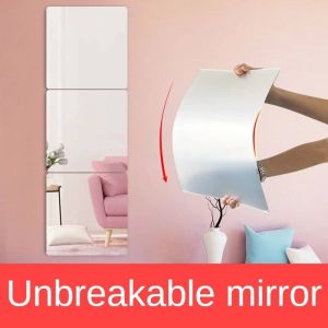 Unbreakable Mirror 30cmx30cm Acrylic Mirror Diy Wall Decor/Cermin Sticker Hiasan Dinding