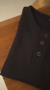 KHOIRUMMAH Koko Kurta Uwais Couple - Baju Koko Ayah Dan Anak - Koko Kurta Kasual Polos - Black